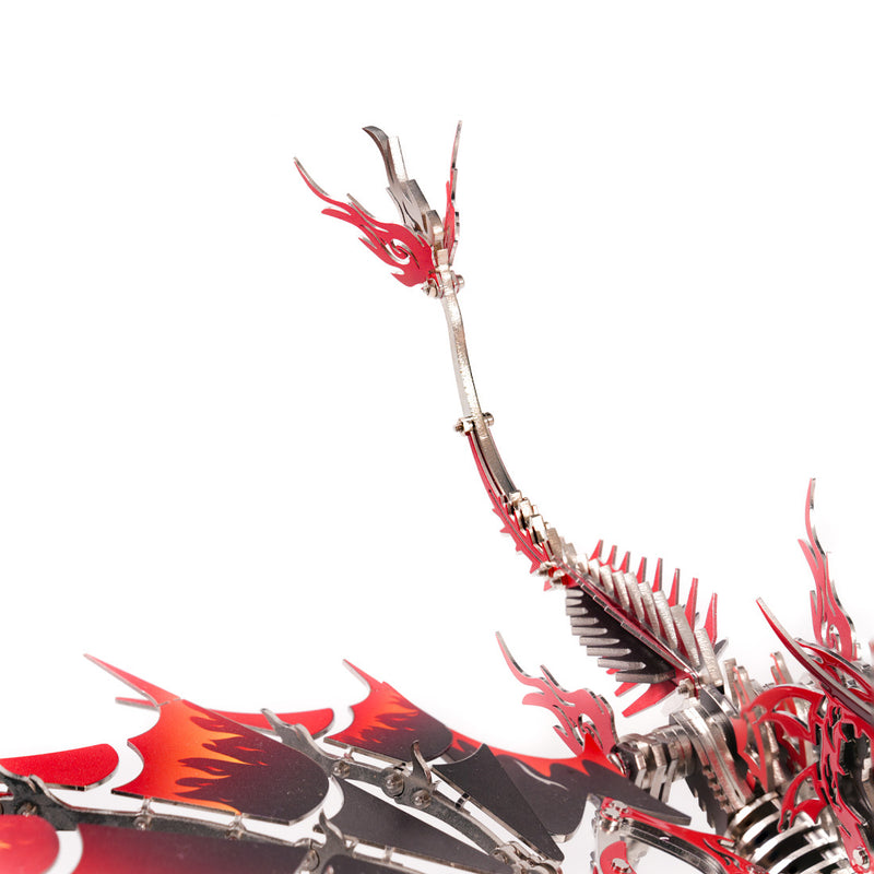 3D Metal DIY Mechanical Fire-Breathing Dragon Model Kit, Creative Trendy Display-200+PCS - EngineDIY