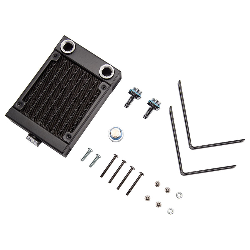 Water-Cooling Radiator Tank Water Outlet Assembly + Bracket Kit for CISON Engine Models - EngineDIY