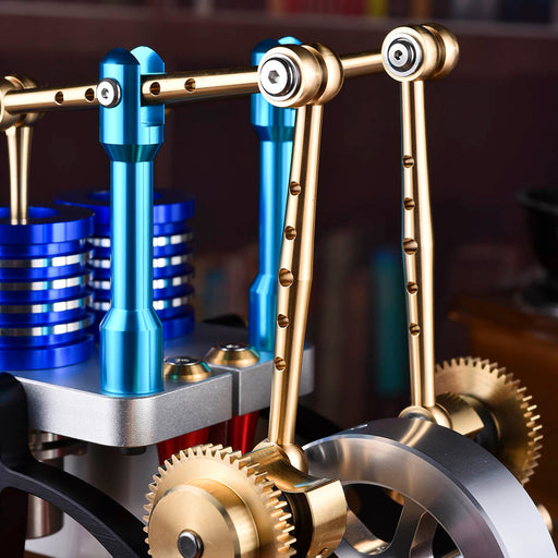 ENJOMOR Alpha Balance Beam Dual-Cylinder Dual-Piston Hot Air Stirling Engine External Combustion Engine Model