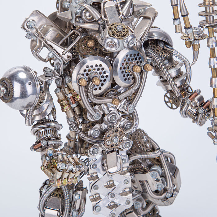 3D Bull-Headed Man DIY Mechanical Punk Demon Surrealistic Creature Metal Assembly Model Creative Ornament