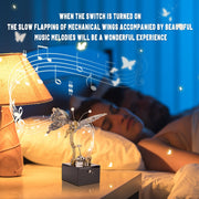 Mechanical 3D DIY Dynamic Butterfly Metal Model Building Kits with Music Box - EngineDIY