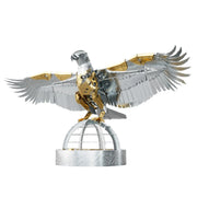 3d stainless steel mechanical eagle diy assembly model kit, desktop for adults and collectors (247+pcs)