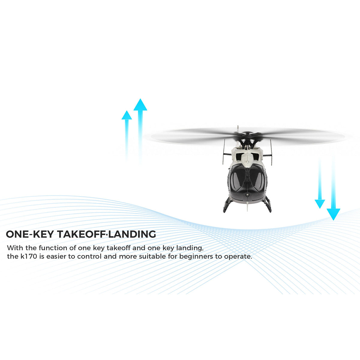 wl-k160 ec-145 160-class 2.4g 4ch 4-propeller flybarless scale rc helicopter model with adjustable left/right-hand throttle (rtf version)