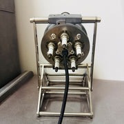 repurposed automotive ac compressor steampunk table lamp