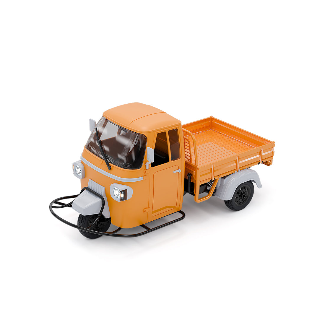 1/10 scale 2.4g full-proportional rc three-wheeler with realistic reverse sound, synchronized lights and adjustable gears