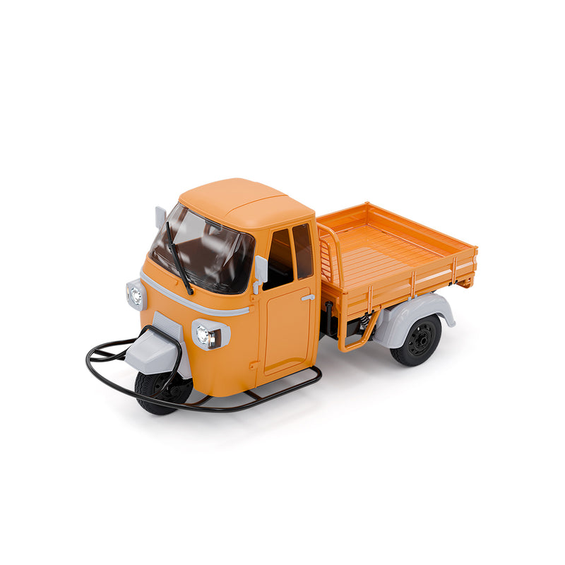 1/10 scale 2.4g full-proportional rc three-wheeler with realistic reverse sound, synchronized lights and adjustable gears