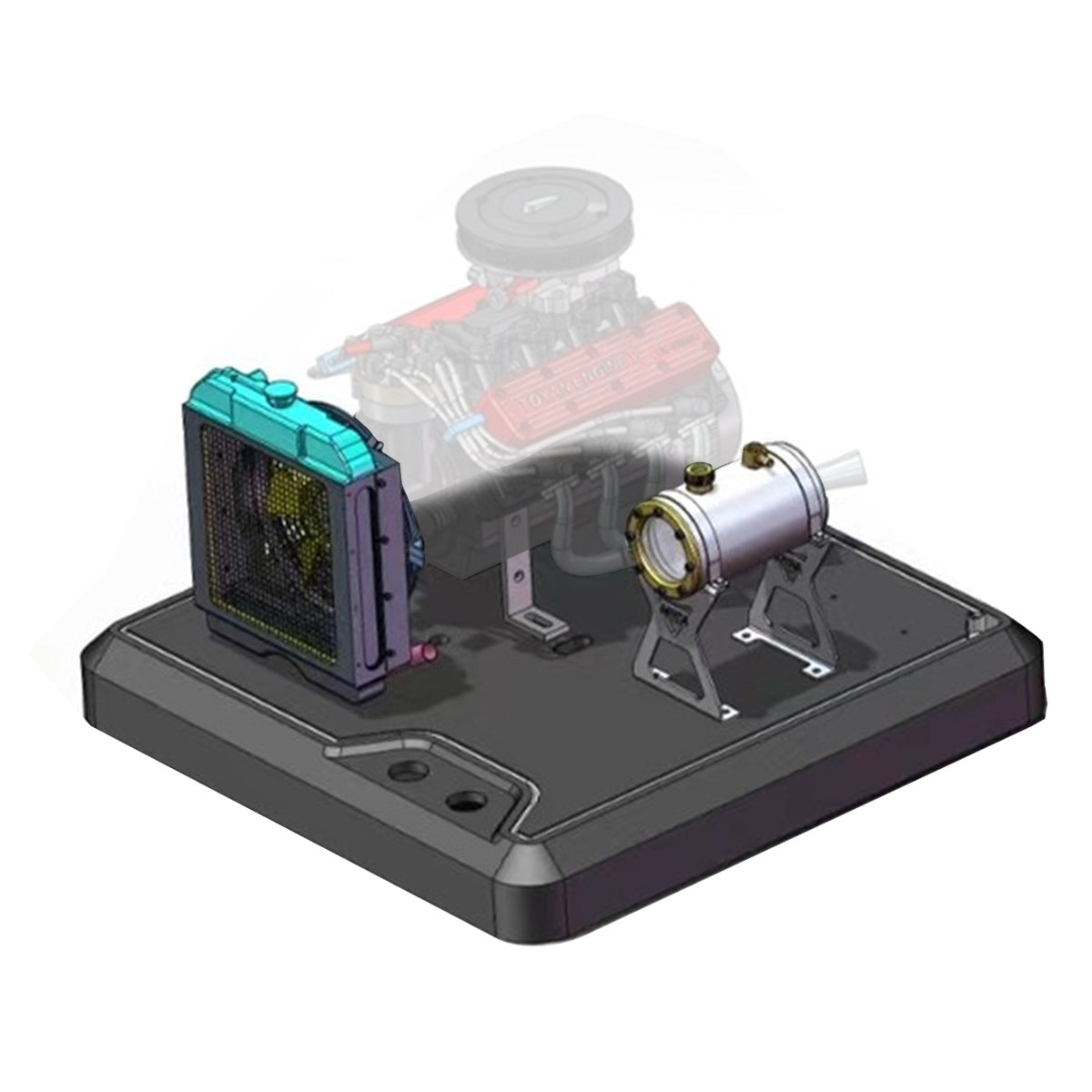 Upgraded Stand for TOYAN V8 FS-V800WGPC Engine Model - EngineDIY