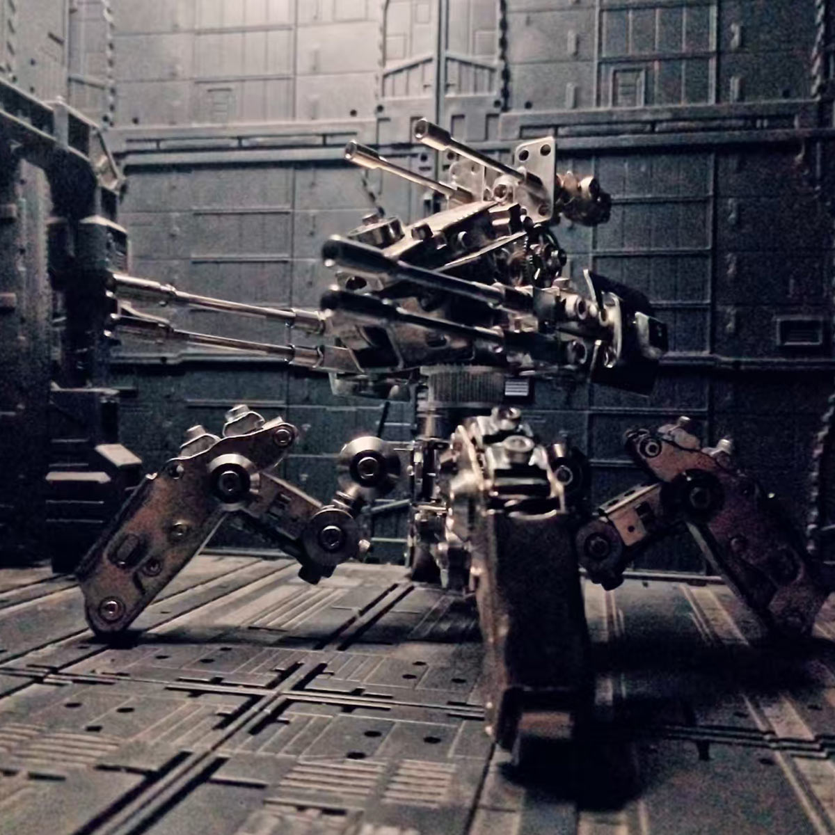 3d metal quadruped mecha model kit, creative collectible display (410pcs)