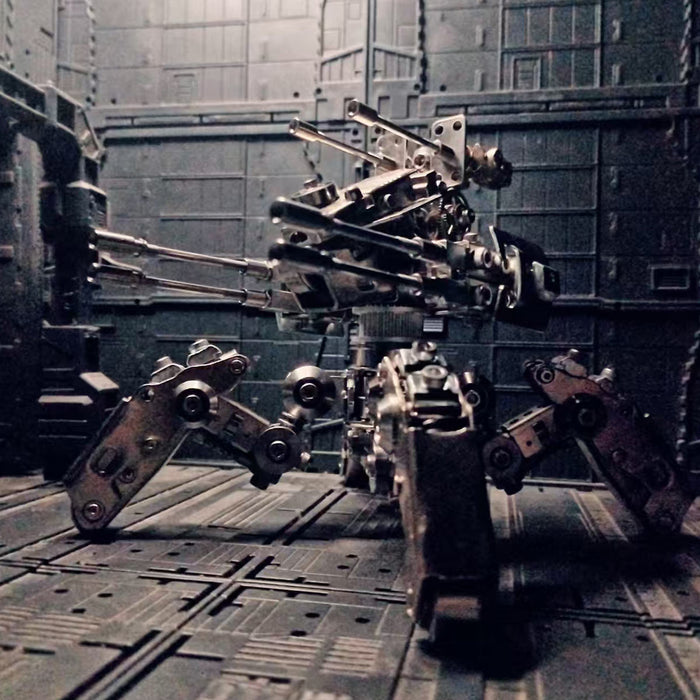 3d metal quadruped mecha model kit, creative collectible display (410pcs)