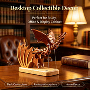handcrafted wooden western dragon dynamic model