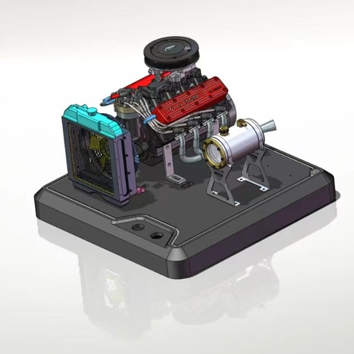 Engine Accessory Case TOYAN FS-V800WGPC V8 Engine With Starter Kit, Stand and Accessories-On ...