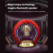 magnetic levitation bluetooth speaker 360°rotation with led light creative audio device
