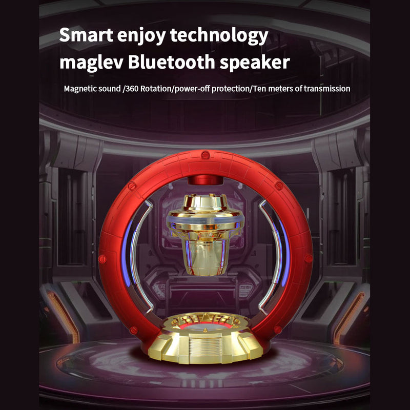 magnetic levitation bluetooth speaker 360°rotation with led light creative audio device