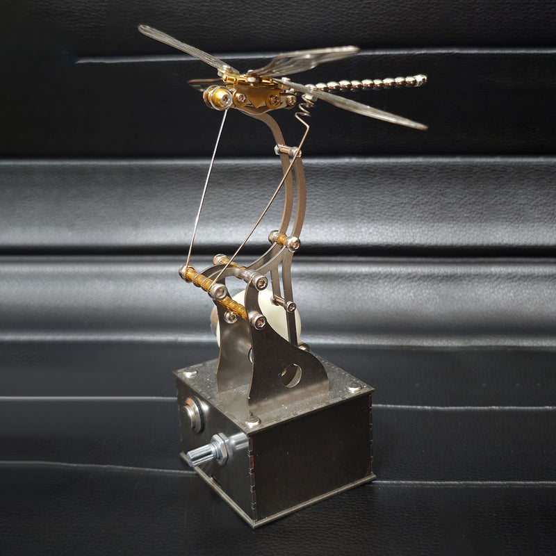 mechanical 3d diy dynamic dragonfly metal model building kit-bionic kinetic art sculpture(finished version)