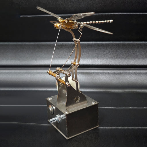 mechanical 3d diy dynamic dragonfly metal model building kit-bionic kinetic art sculpture(finished version)