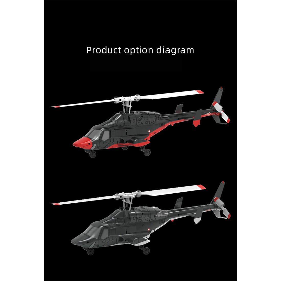 rc era a61 1/52 scale airwolf 2.4g 4ch single rotor flybarless mini rc helicopter model with optical flow altitude hold rtf