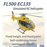 FLISHRC FL500 EC135 500-Class 2.4GHz 6CH Scale RC Helicopter – L7 Flight Controller & 4-Mode GPS Precision Positioning (RTF) - EngineDIY