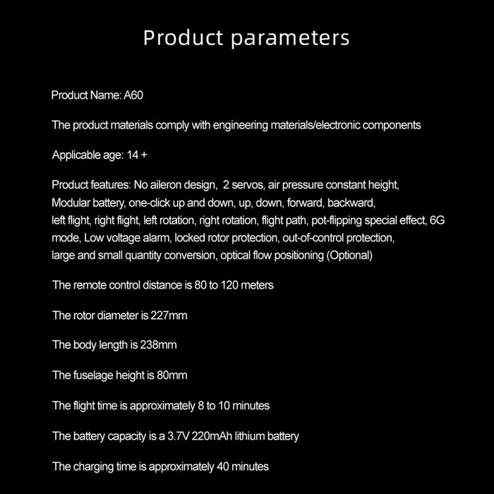 a60 bell206 90-class 2.4g 4ch single rotor flybarless mini rc helicopter model with optical flow altitude hold 1/42 scale