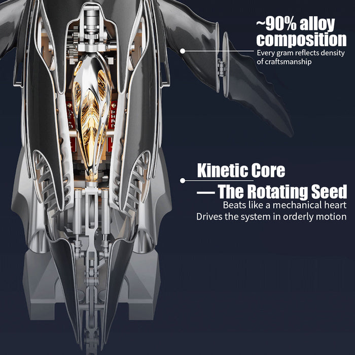 3d metal mechanical humpback whale model kit– diy marine creature assembly puzzle toy