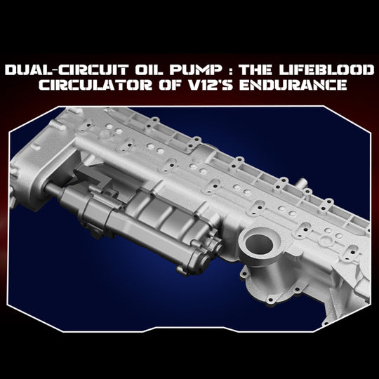 V12 Engine Model Kit that Works - Build Your Own V12 Engine - TECHING 1/4 Supercar V12 Engine Model Kit with Synchronized Throttle Sound Effects 800+PCS