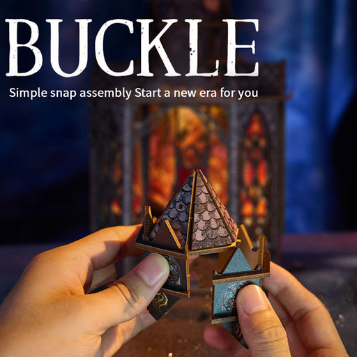 wooden tower of the dragon’s rest gothic steampunk castle 3d model kit