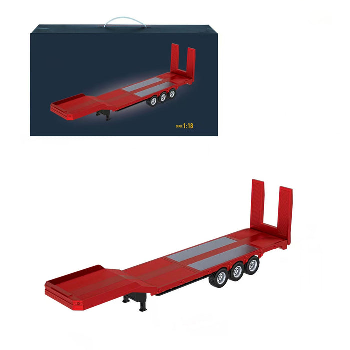 1/18 scale semi-trailer flatbed for 770s heavy duty tractor truck, adult collectible model accessories