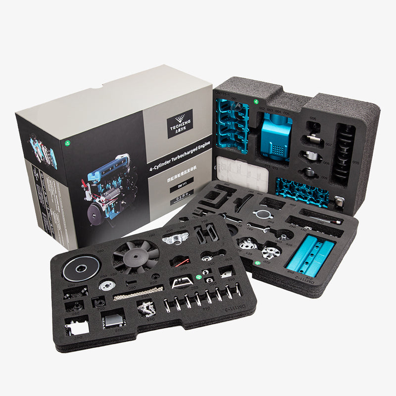 V4 Car Engine Assembly Kit Full Metal 4 Cylinder Car Engine Building Kit - EngineDIY