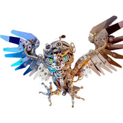 3D Nocturnal Owl DIY Steampunk Metal Assembly Animal Model Spooky Halloween Decor - EngineDIY