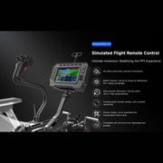 h17 helicopter flight simulator controller, 17ch edgetx transmitter with cnc metal frame, collective pitch lever, cyclic stick & foot pedals