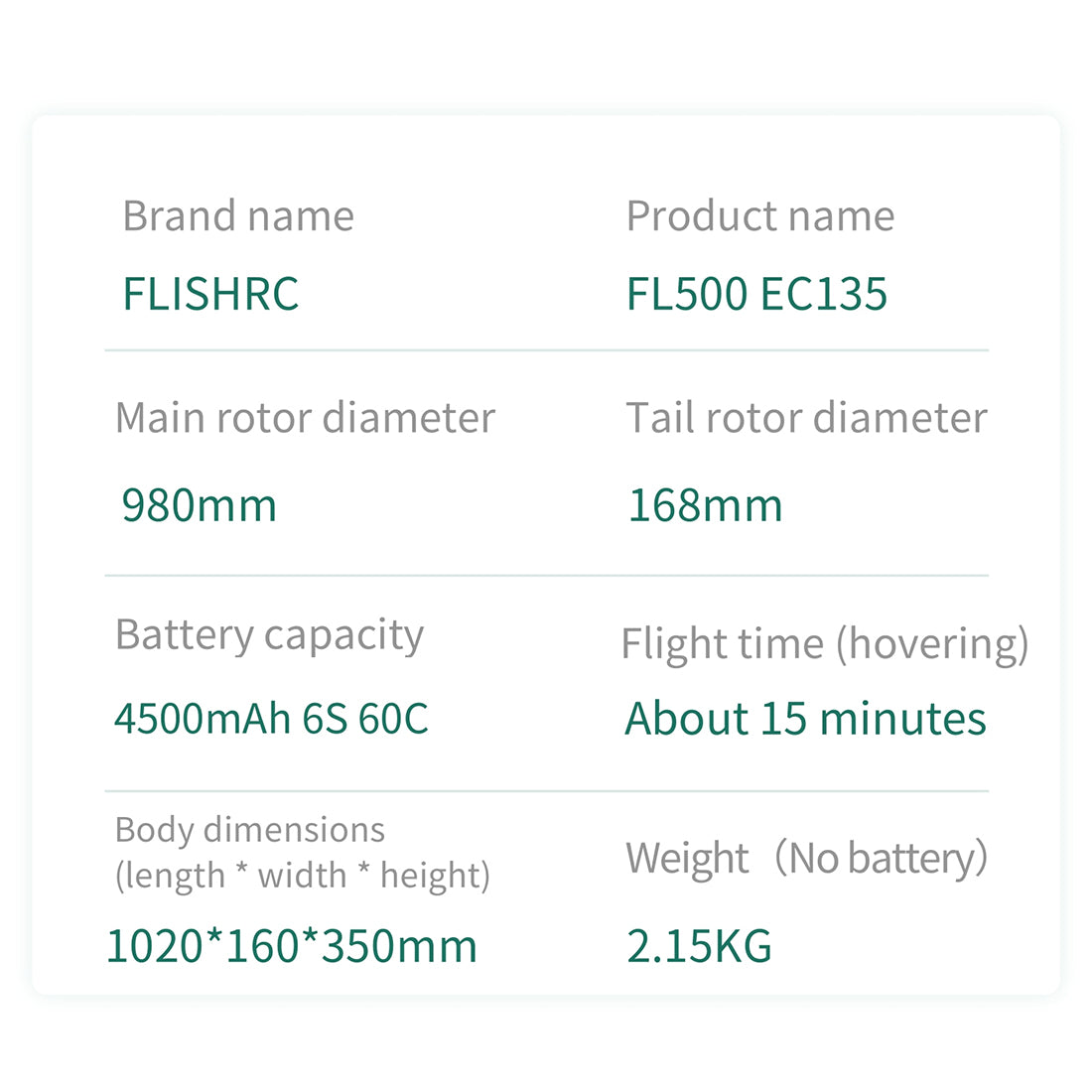 FLISHRC FL500 EC135 500-Class 2.4GHz 6CH Scale RC Helicopter – L7 Flight Controller & 4-Mode GPS Precision Positioning (RTF)