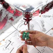 flaming shadow 3d metal mechanical ornithopter assembly model kit with mechanical transmission