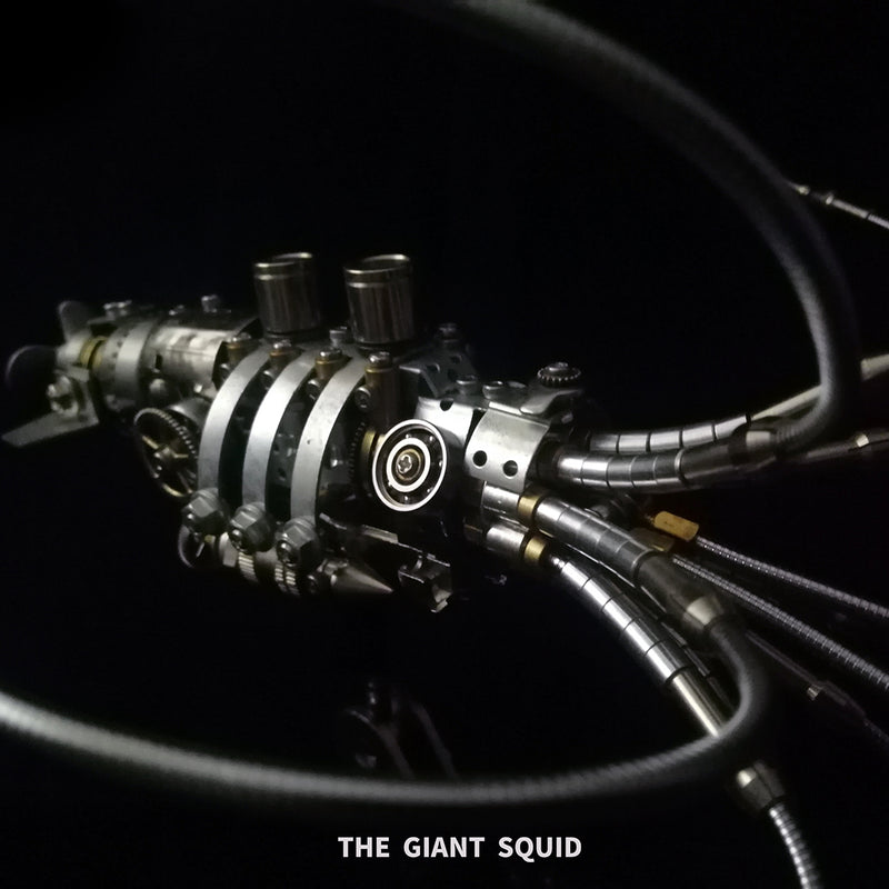 3D Metal Puzzle DIY Steampunk Giant Squid Metal Assembly Model Kits Creative Ornament - EngineDIY