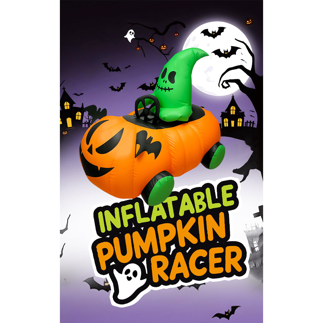 2.4G inflatable pumpkin rc car with one-key inflation & deflation, dual-speed modes halloween gift
