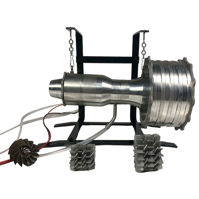 miniature turbofan engine model precision-crafted removable and maintainable jet engine with liquid gas combustion