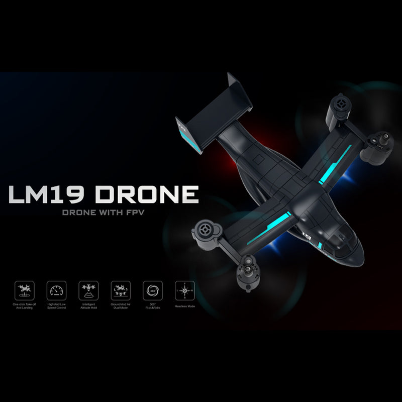 lmrc v-22 2.4g 6ch land/air dual-mode scale rc helicopter model with optical flow positioning