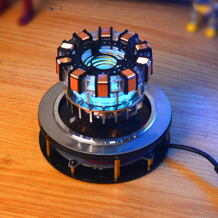 1:1 Scale MK1 Arc Reactor Floating Rotating LED Tech Desk Ornament - EngineDIY