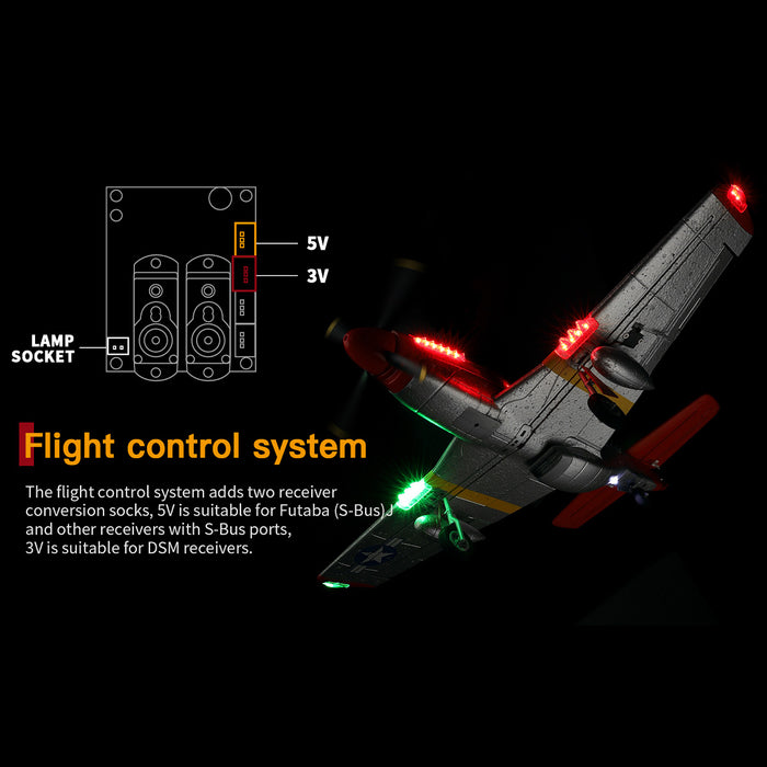 xk a280 p-51 3d/6g 2.4g 4ch brushless scale rc airplane model, 560mm wingspan epp fixed wing aircraft with quick release