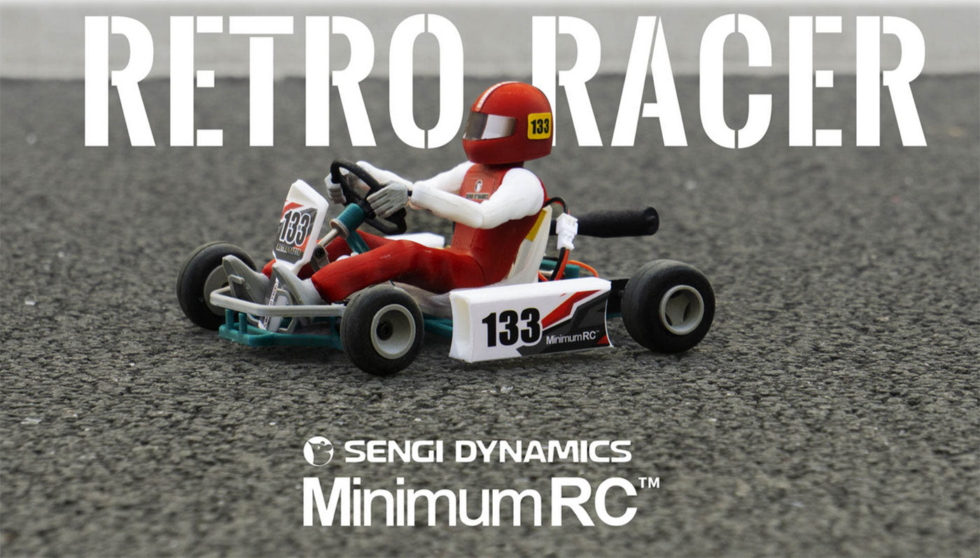 Retro Racer 1/32 Scale 2.4G Mini RC Kart Assembly Model Kit