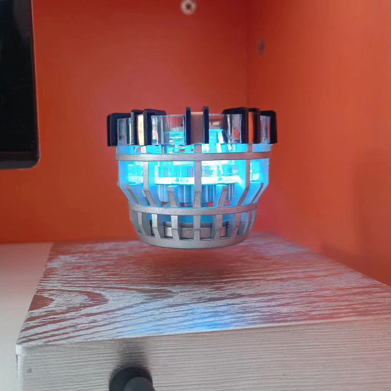 Magnetic Levitation Reactor with Light and Wooden Base Creative Sci-Tech Model - EngineDIY