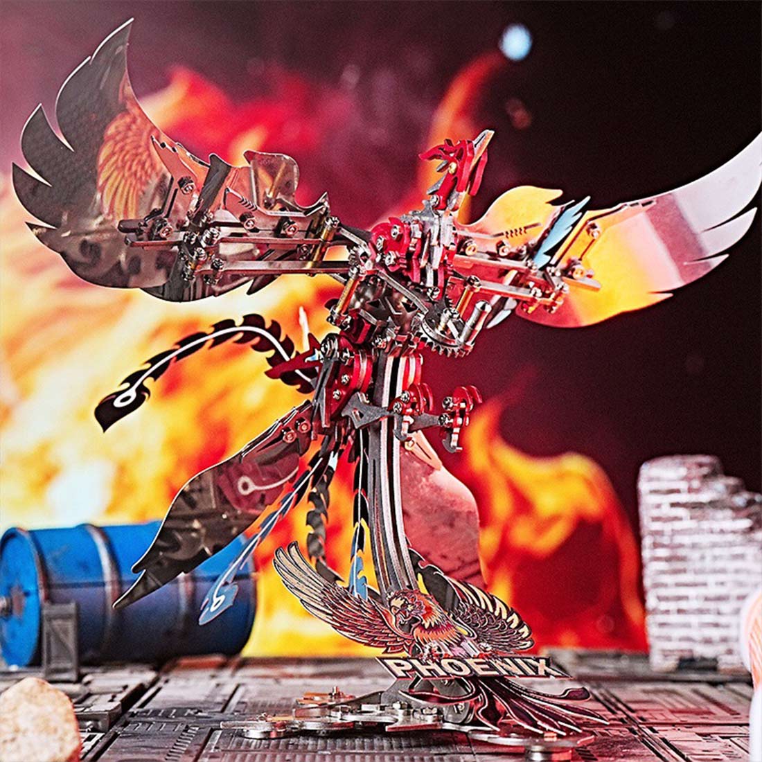 3D Metal Mechanical Phoenix Assembly Model Kit with Mechanical Transmi ...