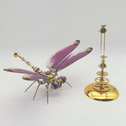 3D Metal Steampunk Insect Assembly Model Kit with Magnetic Display Base - EngineDIY