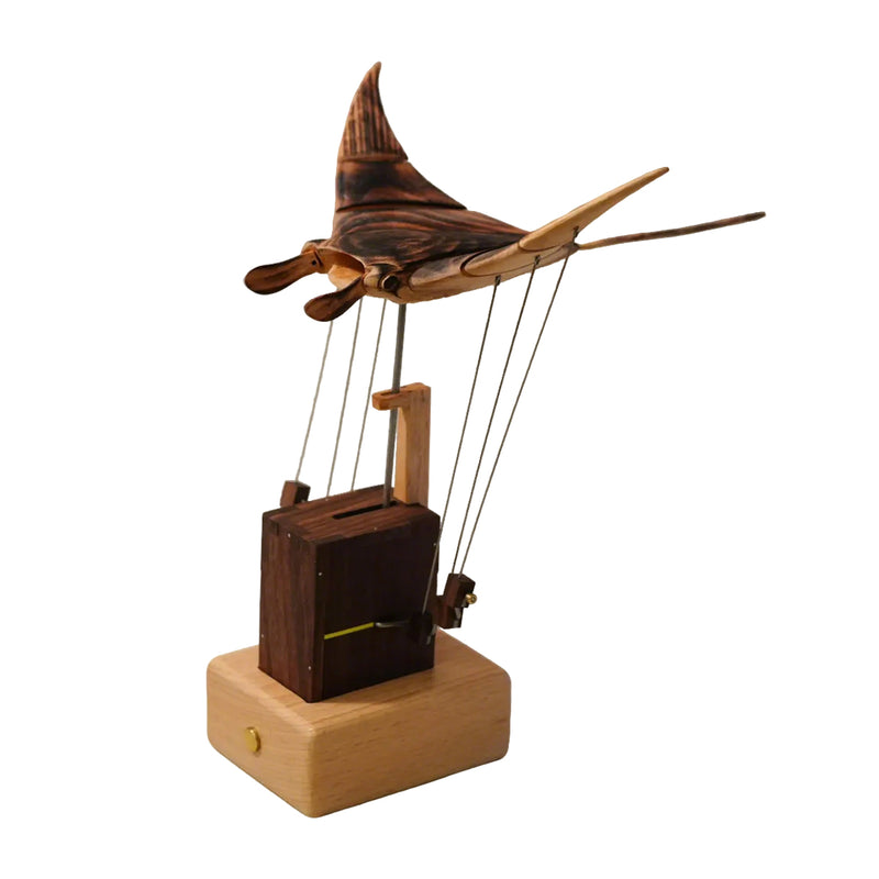 wooden manta ray bionic marine biological dynamic model