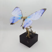3d metal mechanical butterfly music box model kit