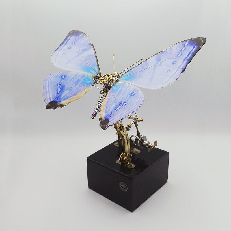 3d metal mechanical butterfly music box model kit