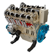 V8 Engine Model Kit that Works - Build Your Own V8 Engine - TECHING 1: 3 Full Metal V8 Car Engine Model Kit 500+Pcs - EngineDIY