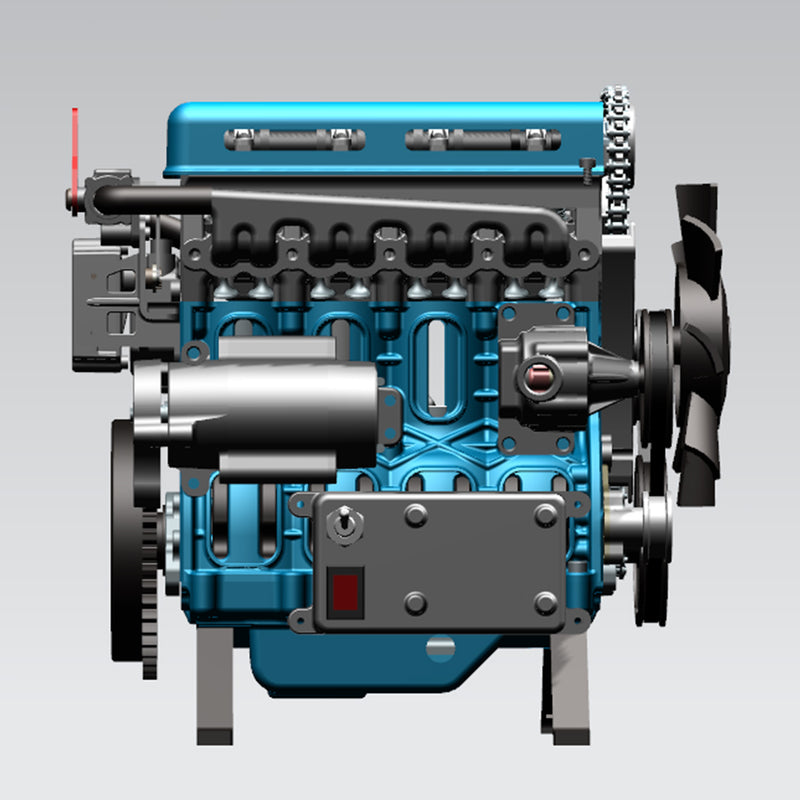 V4 Car Engine Assembly Kit Full Metal 4 Cylinder Car Engine Building Kit - EngineDIY