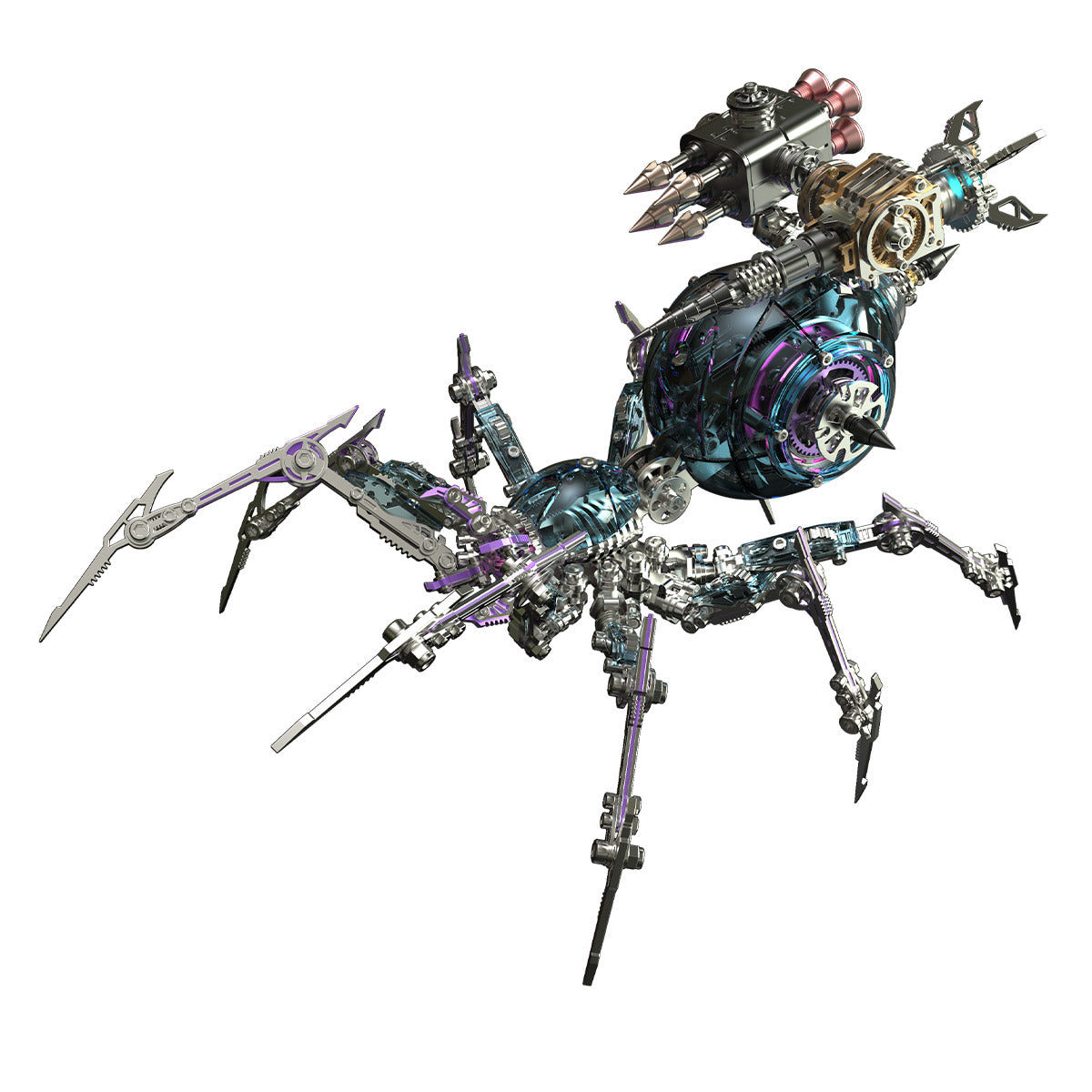 steampunk mechanical war spider 3d assembly model kit – build your own industrial arachnid artillery