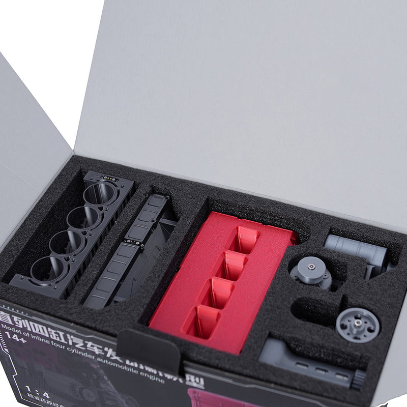 enjomor 3d printed inline four-cylinder engine model kit that works - build your own simulated internal combustion engine