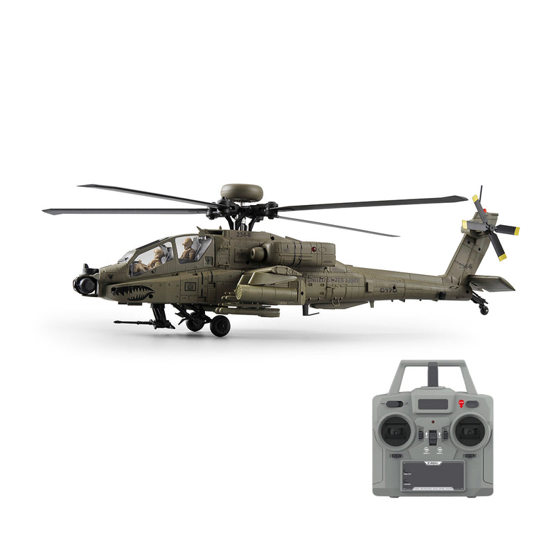 rc era c170 ah-64d 1/48 scale 2.4g 6ch flybarless military rc helicopter model with optical flow positioning, tof altitude hold, one-key inverted flight and brushless motor (rtf version)