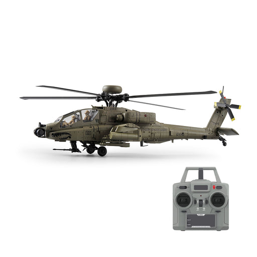rc era c170 ah-64d 1/48 scale 2.4g 6ch flybarless military rc helicopter model with optical flow positioning, tof altitude hold, one-key inverted flight and brushless motor (rtf version)